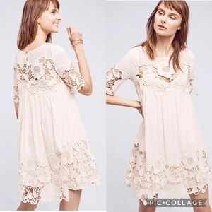 Anthropologie Holding Horses Magnolia Lace Dress-NO SLIP
